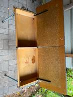 Schoolbankje met 4 bijpassende stoelen, Huis en Inrichting, Ophalen, Gebruikt, Bureau