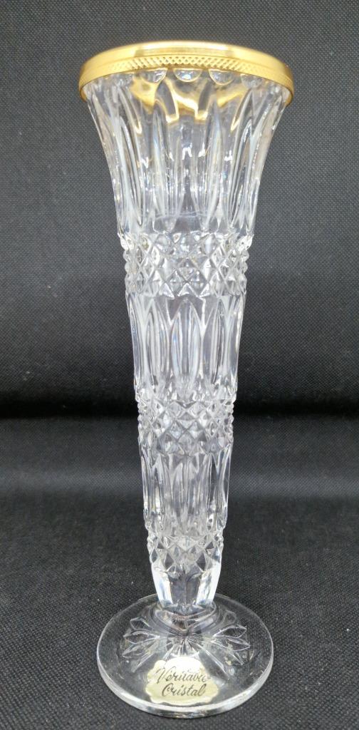 Decoratieve kristallen vaas — Cristal de Bohême Soliflora, Antiek en Kunst, Antiek | Glaswerk en Kristal, Ophalen of Verzenden