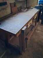 établi 163 x 70 x 90 cm, Bricolage & Construction, Établis, Enlèvement, Utilisé, 120 à 170 cm, Étau