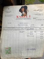 brief document karel 1 sigaren fabriek brussel oude factuur, Ophalen of Verzenden