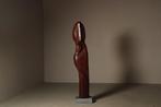 Monumental Afzelia wood sculpture by Begga d’Haese, c. 1985, Ophalen