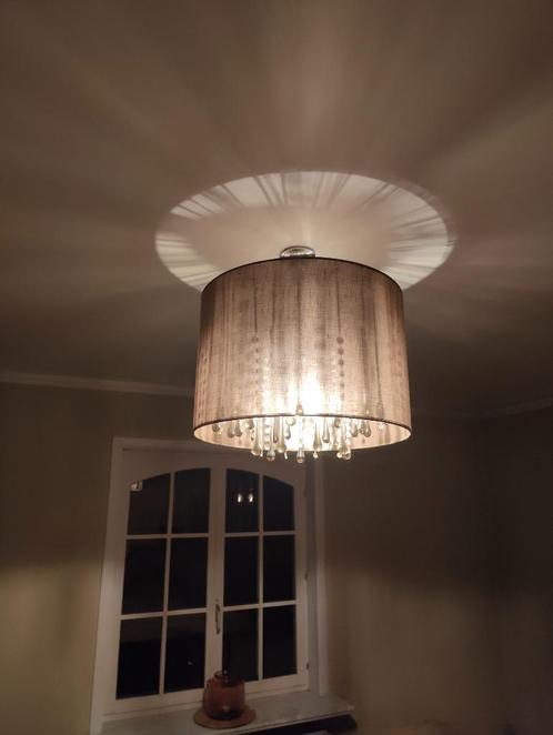 Kroonluchter, Huis en Inrichting, Lampen | Kroonluchters, Gebruikt, Glas, Kunststof, Metaal, Stof, Ophalen