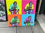 2 mooie schilderijen wielrenner stijl Andy Warhol abeelding, Ophalen, Zo goed als nieuw, Schilderij