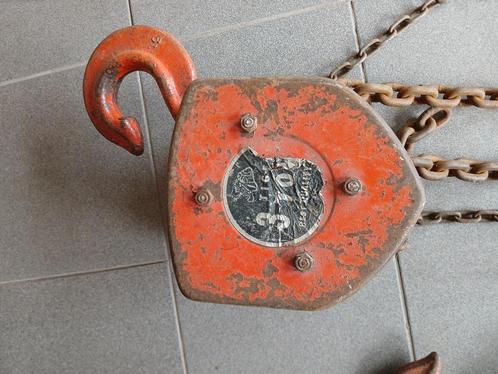 Kettingtakel + kabel, Doe-het-zelf en Bouw, Lieren en Takels, Gebruikt, Handmatig, Ophalen
