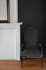 klassieke stoel modern gestoffeerd, Huis en Inrichting, Stoelen, Zo goed als nieuw, Eén, Zwart, Ophalen