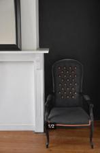 klassieke stoel modern gestoffeerd, Zo goed als nieuw, Eén, Zwart, Ophalen