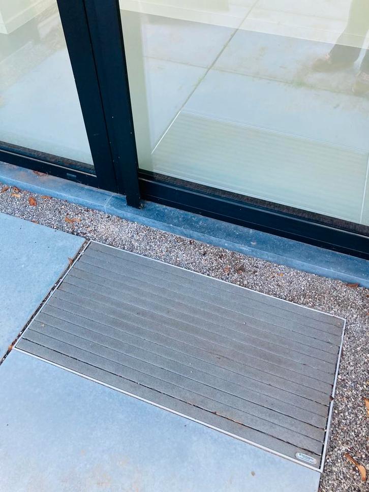 Inox vloermatkader met Verimpex mat, Doe-het-zelf en Bouw, Tegels, Gebruikt, Overige typen, Overige materialen, 60 cm of meer