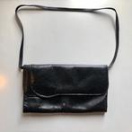 zwart lederen handtas, Enlèvement ou Envoi, Comme neuf, Noir, Sac à main