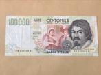 Italië  100000 lire Caravaggio, Ophalen of Verzenden, Italië, Los biljet