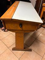 Oude dubbele schoolbank, Enlèvement, Utilisé, Bureau