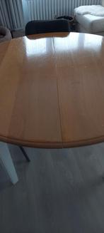 Ronde eettafel uitschuifbaar  122 cm en 172 cm uitgeschoven, Huis en Inrichting, Ophalen