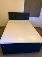 Boxspring 140/200 couleur bleu pétrole., Enlèvement, Comme neuf, Bleu