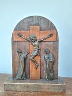 Statie XII 'Jezus sterft aan het kruis' begin 20e eeuw hout, Antiek en Kunst, Ophalen of Verzenden