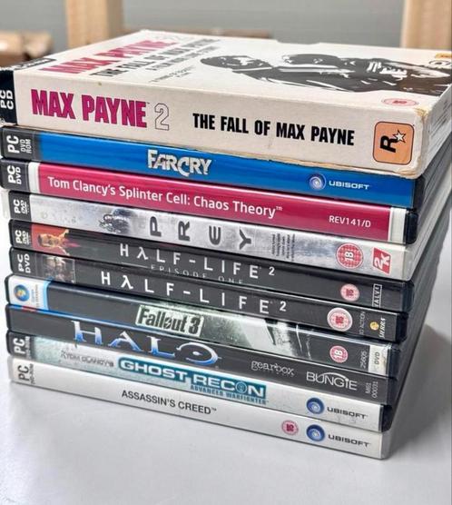 10x vintage pc computer spelletjes Halo Max payne assassins, Games en Spelcomputers, Games | Pc, Zo goed als nieuw, Ophalen of Verzenden