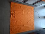 Vouwgordijnen Oranje/Wit verduisterend 151x146,5cm   2 stuks, 100 tot 150 cm, 150 tot 200 cm, Ophalen of Verzenden, Zo goed als nieuw