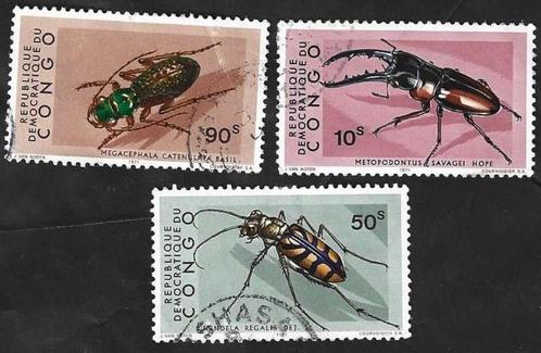 5 Postzegels Congo-Kinshasa 1971 Insecten, Postzegels en Munten, Postzegels | Thematische zegels, Gestempeld, Dier of Natuur, Ophalen of Verzenden