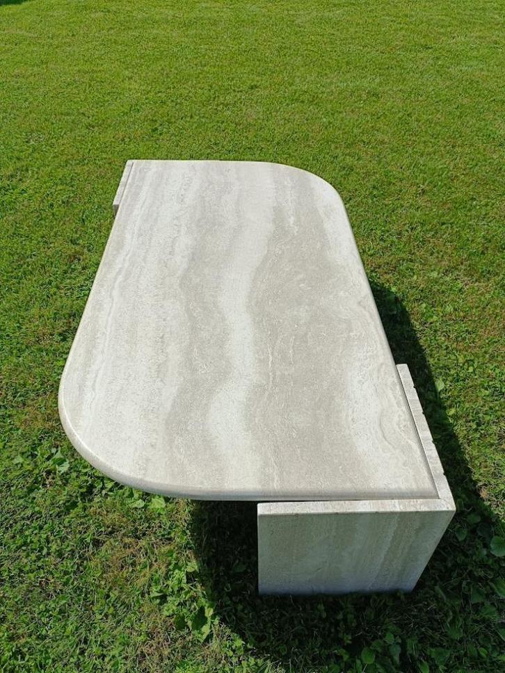 Design Roche Bobois Eye Travertin Marmer Teardrop, Huis en Inrichting, Tafels | Salontafels, Nieuw, Minder dan 50 cm, 50 tot 100 cm