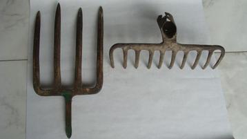 lot, râteau et fourche , vintage beschikbaar voor biedingen