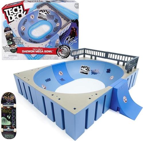 Circuit Tech Deck + skates, Kinderen en Baby's, Speelgoed | Racebanen, Gebruikt, Racebaan, Handmatig, Overige merken, Zelf te bouwen