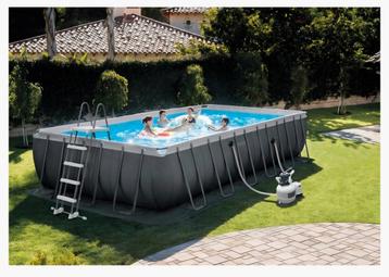 Piscine hors sol Intex 732 x 366 x 132 + Pompe à chaleur, Enlèvement, Utilisé