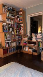 Boekenkast hout in een hoek, Ophalen, Met plank(en), 200 cm of meer, 150 tot 200 cm
