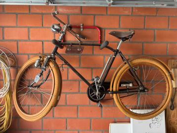 Fiets antiek houten wielen spatborden collectioneur 1924, Enlèvement, Utilisé