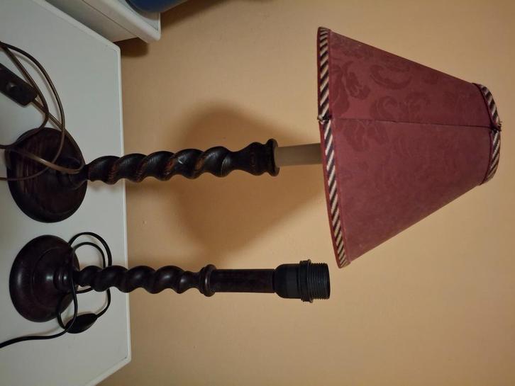 Tafellamp getorst hout Laura Ashley, Huis en Inrichting, Lampen | Tafellampen, Zo goed als nieuw, Minder dan 50 cm, Hout, Ophalen of Verzenden