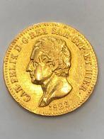 Munt goud Italië 20 lire Carlo Felix jaartal 1823 zeldzaam, Postzegels en Munten, Munten | Europa | Niet-Euromunten, Ophalen of Verzenden