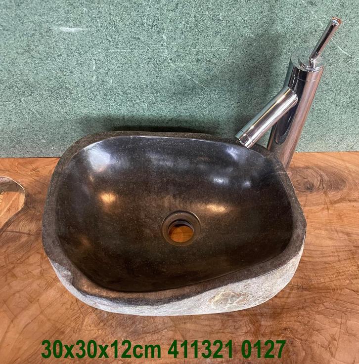 UITVERKOOP natuurstenen wasbakken van riviersteen, Doe-het-zelf en Bouw, Sanitair, Nieuw, Steen, Ophalen