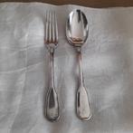 Dessertlepel en vork Christofle met naam Michel., Enlèvement ou Envoi