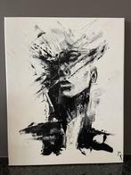 Abstract zwart wit schilderij Mk Art, Ophalen of Verzenden