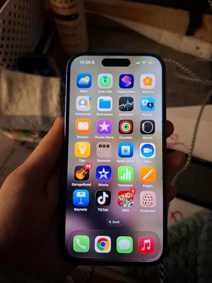 iPhone 16 Ultramarijn met lopende garantie, Telecommunicatie, Mobiele telefoons | Apple iPhone, Zo goed als nieuw, 128 GB, iPhone 16