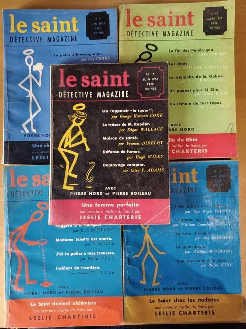 Lot de 5 Détective Magazine 'Le Saint' 1955/56, Collections, Revues, Journaux & Coupures, Journal ou Magazine, 1940 à 1960, Enlèvement ou Envoi