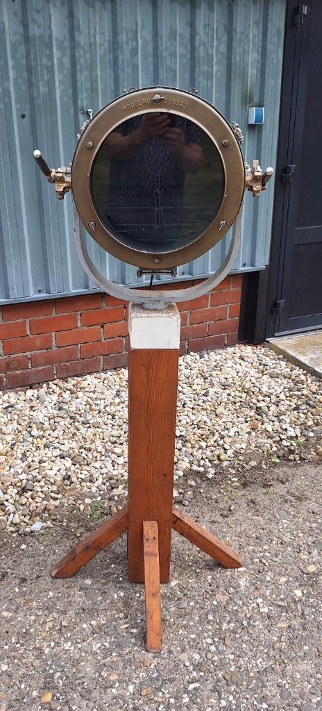 Stoere Amerikaanse marinespot, seinlamp van fa. Westinghouse, Huis en Inrichting, Lampen | Vloerlampen, Gebruikt, 150 tot 200 cm