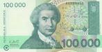 CROATIË 100.000 Dinara 1993 UNC p27, Ophalen of Verzenden, Los biljet