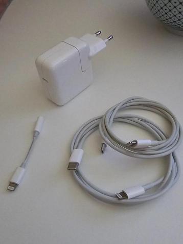 Apple lightning naar 3,5 MM jack - 30W adapter + 2 kabels