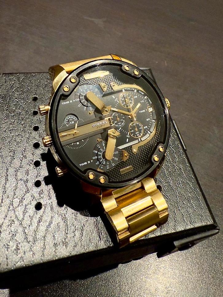 Diesel DZ7333 - Big Daddy horloge, Handtassen en Accessoires, Horloges | Heren, Zo goed als nieuw, Ophalen of Verzenden