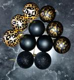 Kerstballen Goud/Panter... Zwart/Panter/Glitter/Mat, Diversen, Ophalen, Gebruikt
