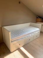 Hemnes Ikea bedbank uitschuifbaar&matrassen, Huis en Inrichting, Eenpersoons, Wit, 200 cm, 160 cm