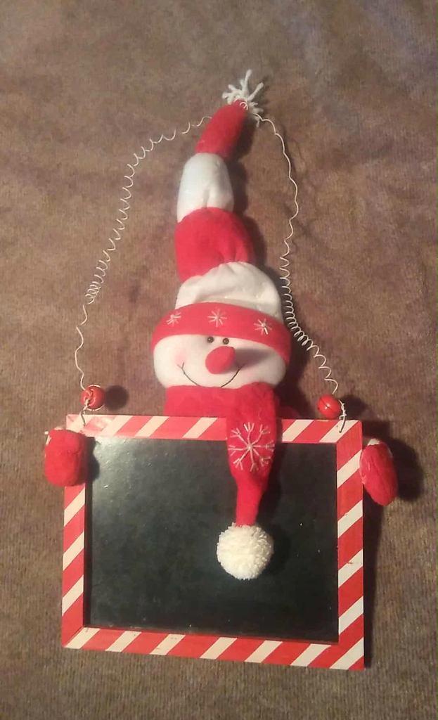 sneeuwpop met krijtbord, Diversen, Kerst, Ophalen of Verzenden