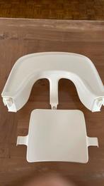 Stokke tripp tafelblad en babyset  alles witte plastie, Ophalen, Gebruikt, Stoelverkleiner