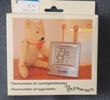 Thermomètre et hygromètre pour chambre de bébé (Prémaman)