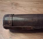 Retro statief voor camera met origenele lederen koker., Gebruikt, Minder dan 150 cm, Met balhoofd, Ophalen of Verzenden