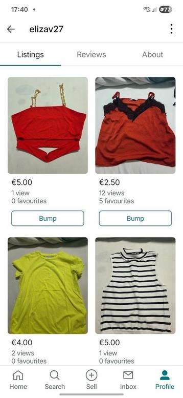 Kledij Dames (Broek, Shorts, Crop-top, T-shirt,...) beschikbaar voor biedingen