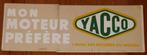 Vintage sticker Yacco oil petroleum retro autocollant, Collections, Comme neuf, Voiture ou Moto, Enlèvement ou Envoi