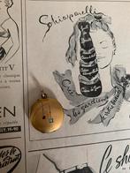 Art nouveau goud verguld medaillon, Gebruikt, Verzenden, Met edelsteen, Goud