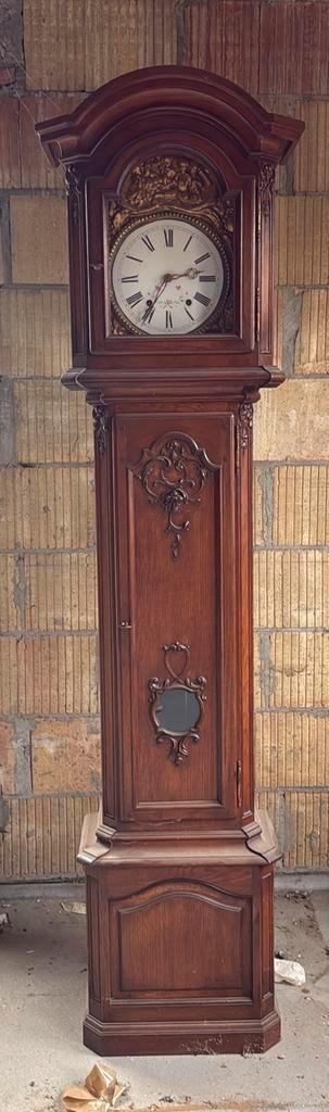 Staande klok / Comtoise klok – massief hout – decoratief, Antiek en Kunst, Antiek | Klokken, Ophalen