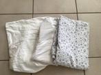 2 witte hoezen voor matras en dekbed babybed, Ophalen of Verzenden, Gebruikt