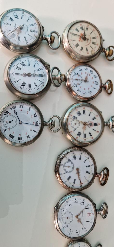 Antieke zakhorloges, Handtassen en Accessoires, Horloges | Antiek, Zakhorloge, Longines, Zilver, Voor 1900, Met ketting, Verguld