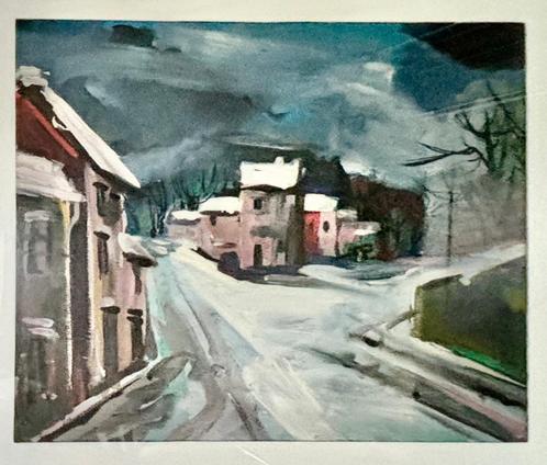peinture THEISEN, Lou (1914-1995) Aquarelle Luxembourg, Antiek en Kunst, Kunst | Schilderijen | Klassiek, Ophalen of Verzenden